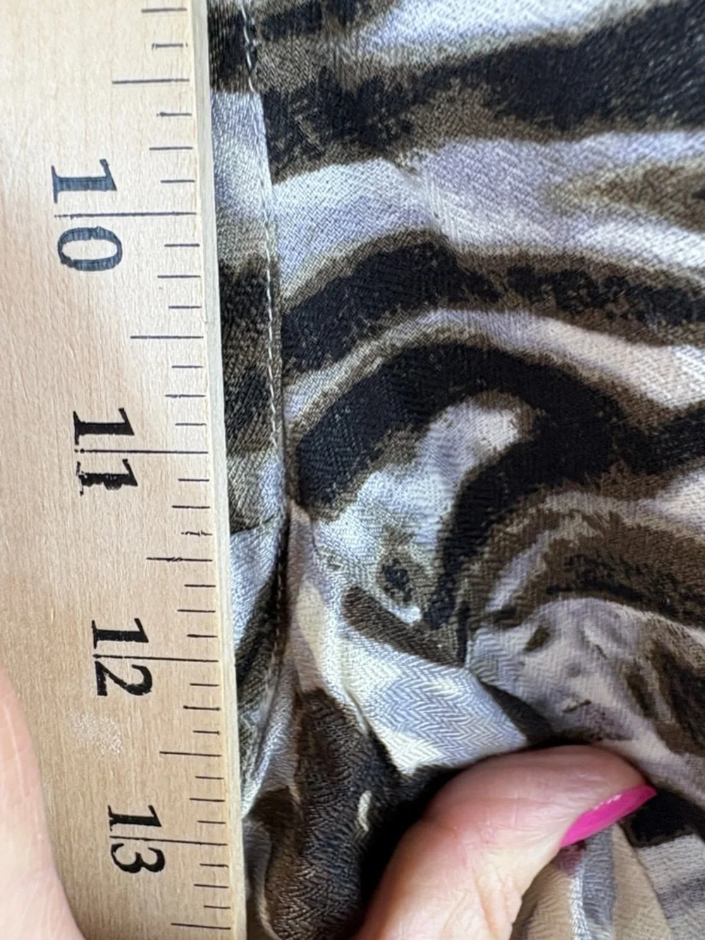 Chico's Linen Blend Leopard Print Wide Leg Pants Drawstring Elastic Waist 3/Lge